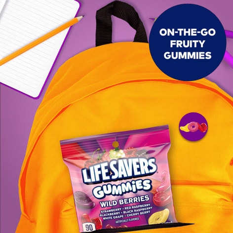 LIFE SAVERS Wild Berries Gummies Candy Bag, 3.22 oz