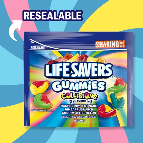LIFE SAVERS Gummies Collisions Candy Sharing Size Bag, 14.5 oz