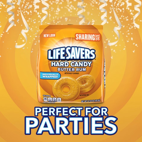 LIFE SAVERS Butter Rum Hard Candy Sharing Size Bag, 14.5 oz