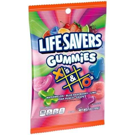 LIFE SAVERS X's & O's Gummies Bag, 7 oz