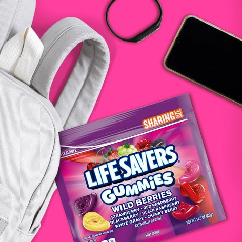 LIFE SAVERS Gummies Wild Berries Candy Sharing Size Bag, 14.5 oz