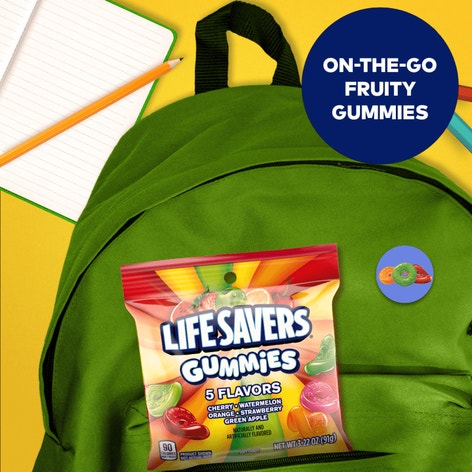 LIFE SAVERS Five Flavor Fruity Gummy Candy Pack, 3.22 oz