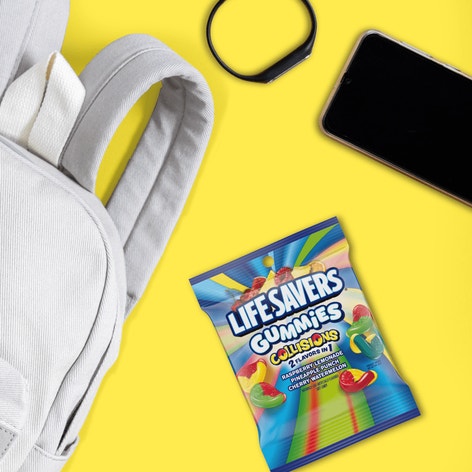 LIFE SAVERS Gummies Collisions Candy Small Peg Bag, 4.6 oz