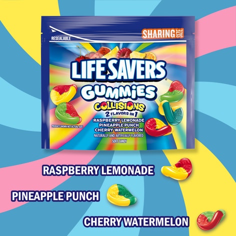 LIFE SAVERS Gummies Collisions Candy Sharing Size Bag, 14.5 oz