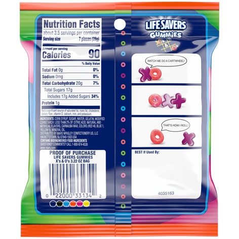 LIFE SAVERS X's & O's Gummy Candy Pack, 3.22 oz