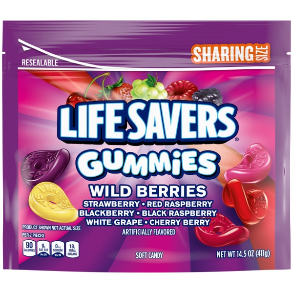 LIFE SAVERS Gummies Wild Berries Candy Sharing Size Bag, 14.5 oz