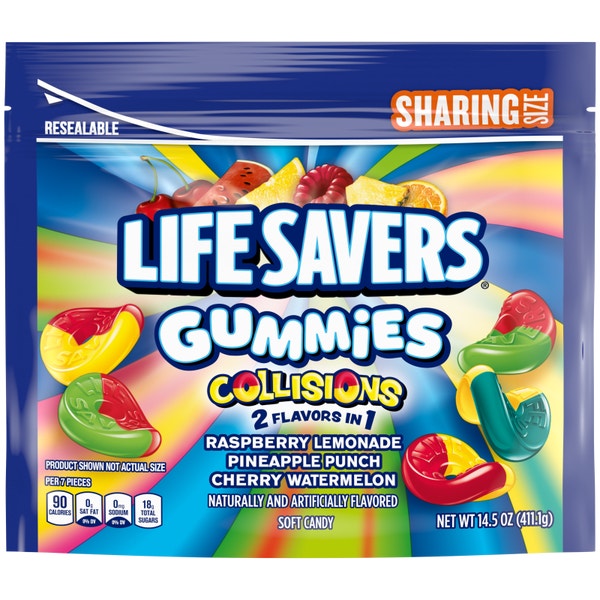 LIFE SAVERS Gummies Collisions Candy Sharing Size Bag, 14.5 oz