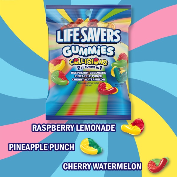 LIFE SAVERS Gummies Collisions Candy Small Peg Bag, 4.6 oz