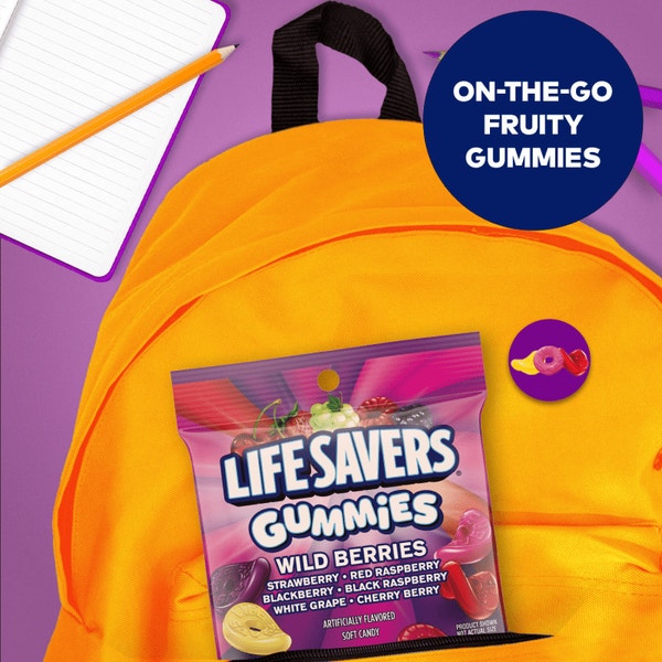 LIFE SAVERS Gummies Wild Berries Candy Small Peg Bag, 4.6 oz