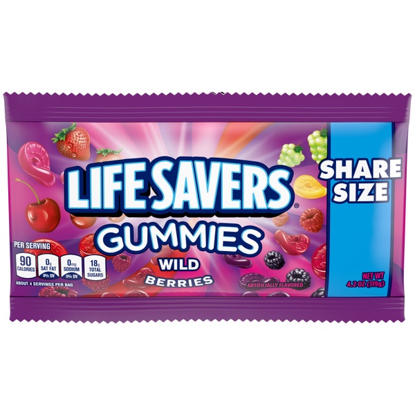 LIFE SAVERS Wild Berries Gummies Share Size Bag, 4.2 oz