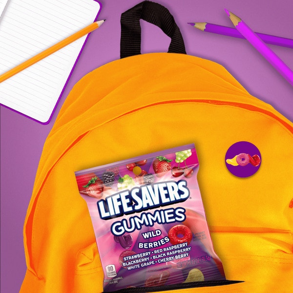 LIFE SAVERS Wild Berries Gummies Candy Bag, 3.22 oz