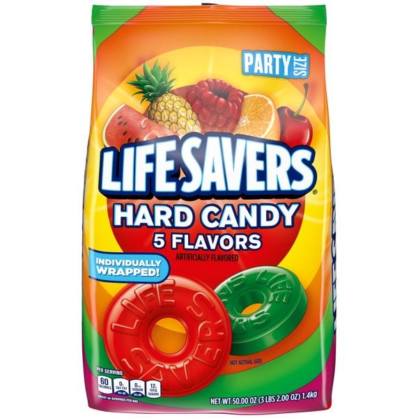 LIFE SAVERS Hard Candy 5 Flavors, 50-Ounce Party Size Bag
