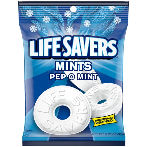 LIFE SAVERS Pep-O-Mint Mints Bag, 6.25 oz