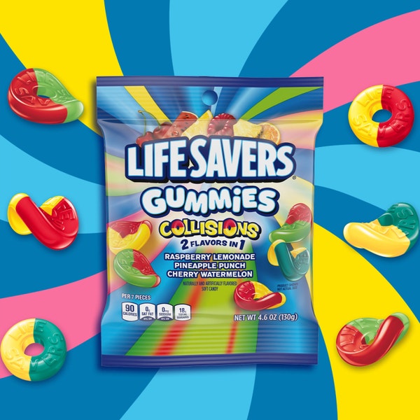 LIFE SAVERS Gummies Collisions Candy Small Peg Bag, 4.6 oz