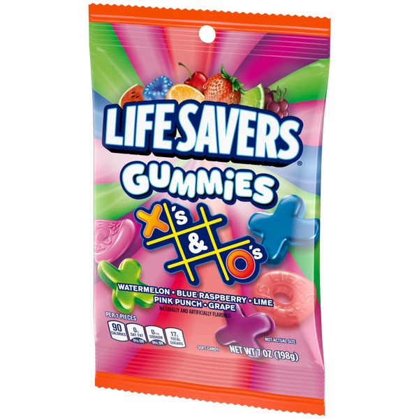 LIFE SAVERS X's & O's Gummies Bag, 7 oz