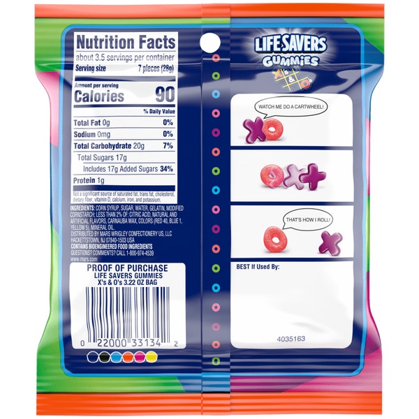 LIFE SAVERS X's & O's Gummy Candy Pack, 3.22 oz