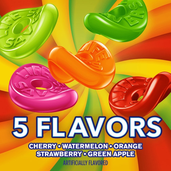 LIFE SAVERS Gummies 5 Flavors Candy Small Peg Bag, 4.6 oz