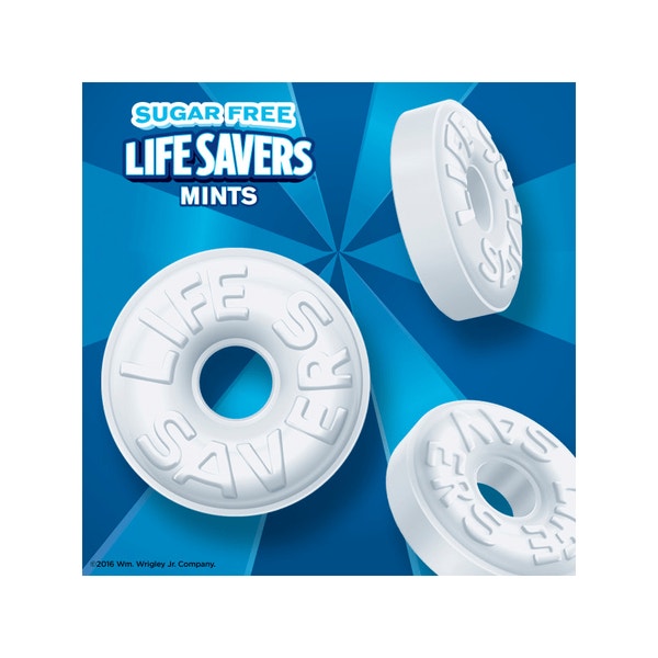 LIFE SAVERS Pep-O-Mint Sugar Free Mints Bag, 2.75 oz