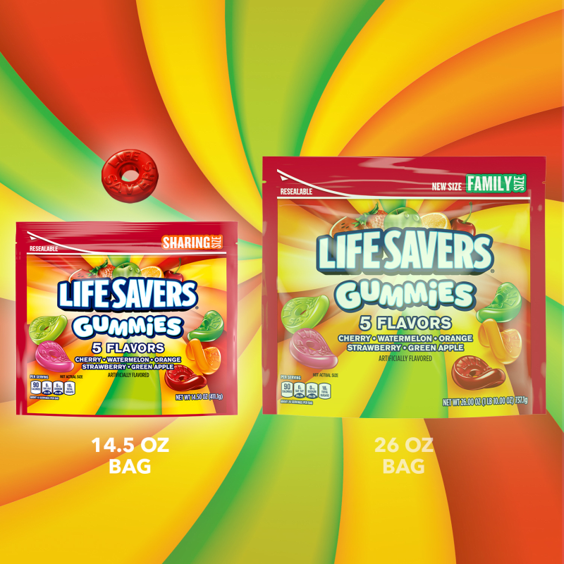 LIFE SAVERS Gummies 5 Flavors Candy Sharing Size Bag 14 5 Oz Life Savers life-savers-gummies-5-flavors-candy-sharing-size-bag-14-5-oz-life-savers