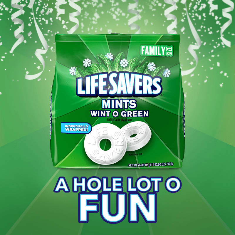 LIFE SAVERS WintOGreen Mints Family Size Bag, 26 oz Life Savers